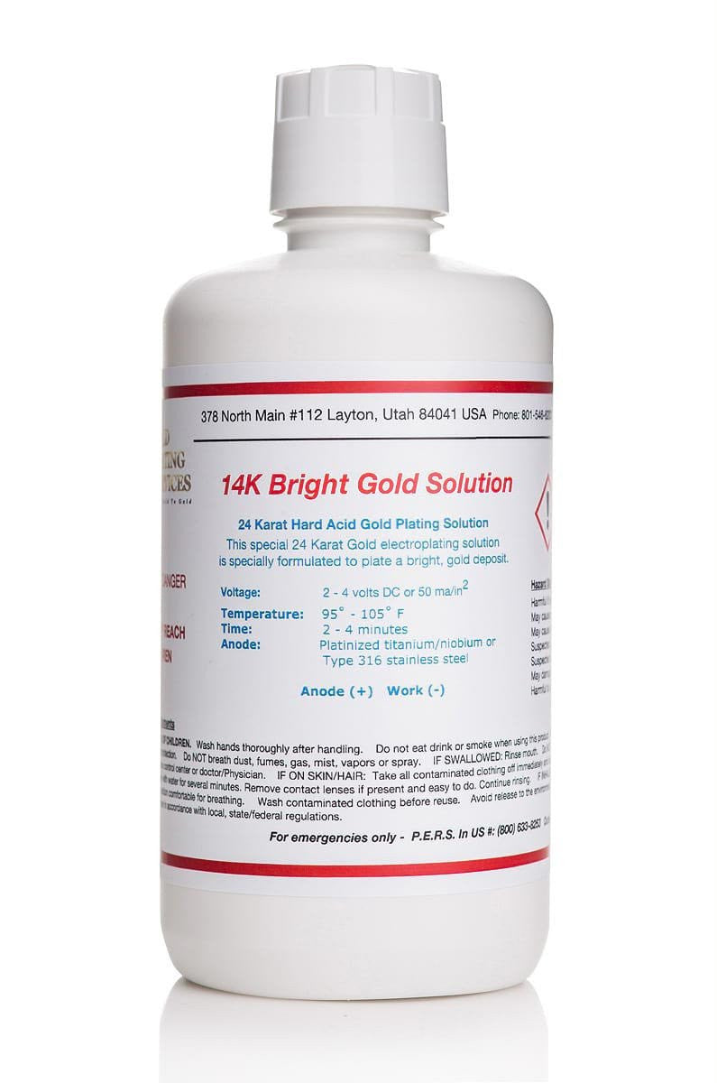 14K Gold Plating Solution - Bath 14K Gold Plating Solution - Bath