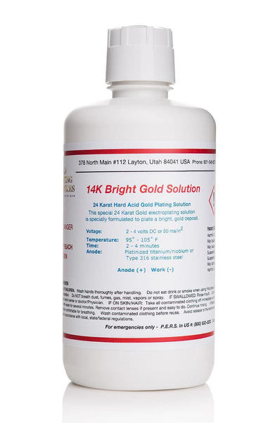 14K Gold Plating Solution - Bath