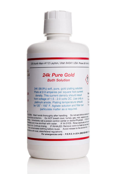 24K Gold plating solution, GOLD brush plating, 4oz None Haz 24K Gold plating solution, GOLD brush plating, 4oz None Haz