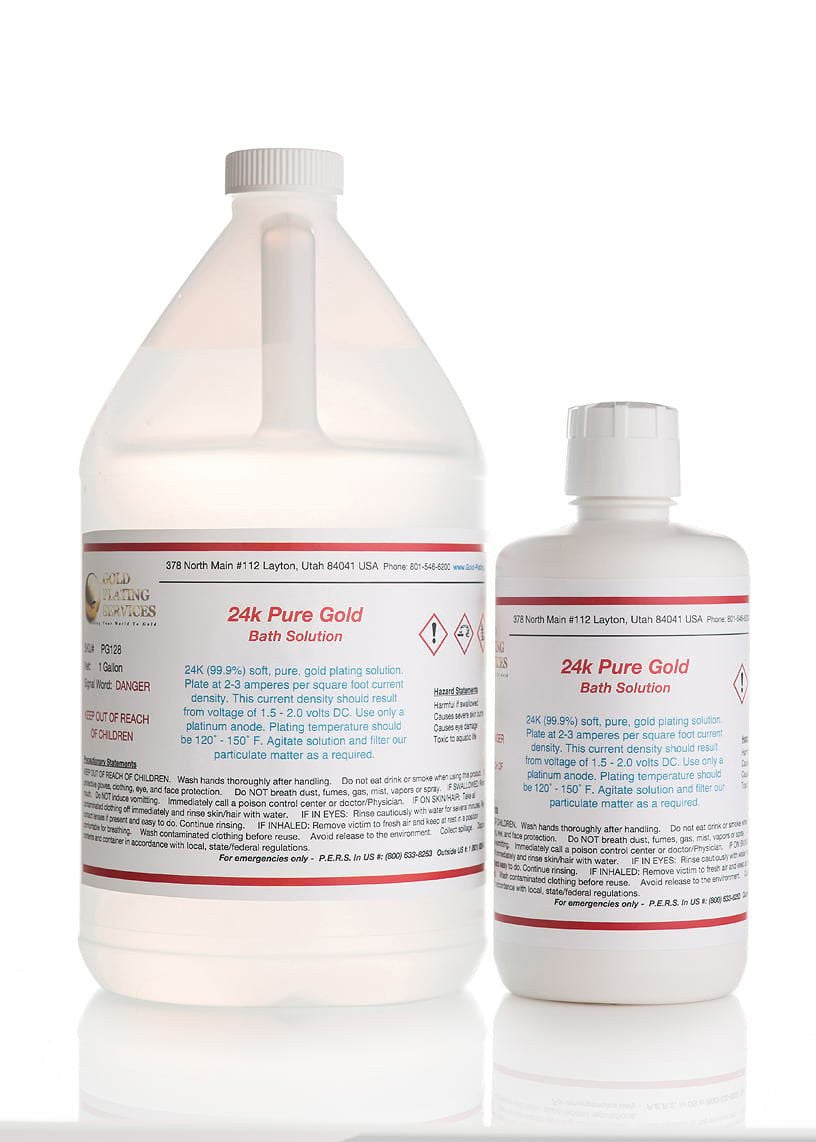 24K Pure Gold Plating Solution - Bath