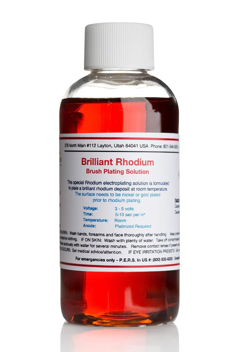 Brilliant Rhodium Plating Solution - Brush