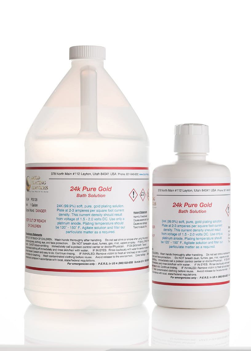 PM1034 = Earthcoat 24K Gold Cyanide Free Plating Solution 1qt by