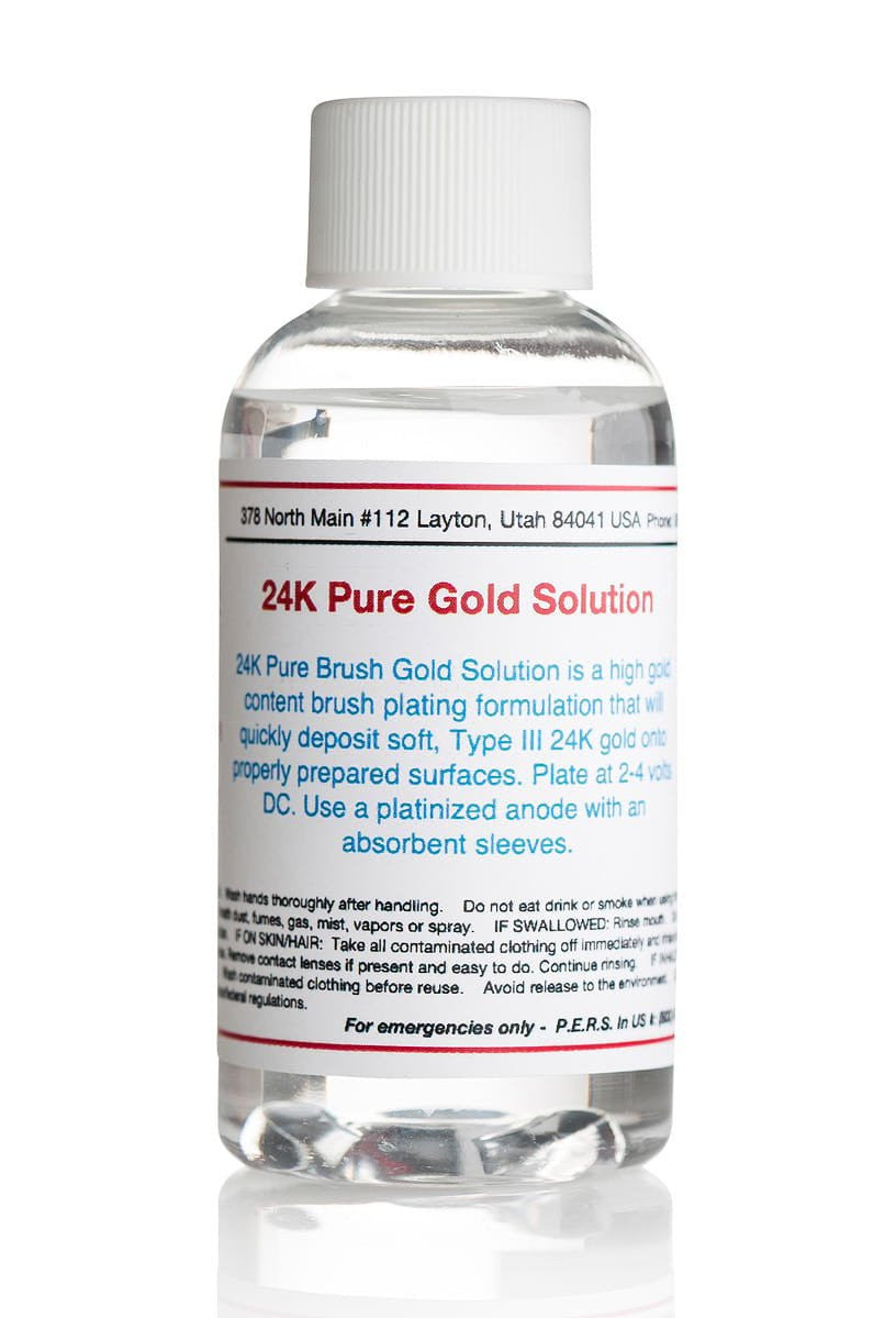 24K Pure Gold Plating Solution - Brush