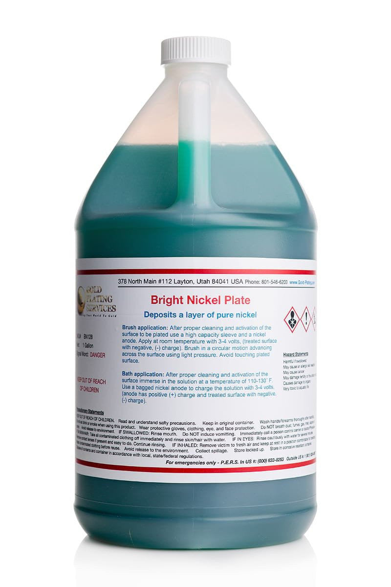 Bright Nickel Plating Solution for Bath or Brush Plating Gold Plating